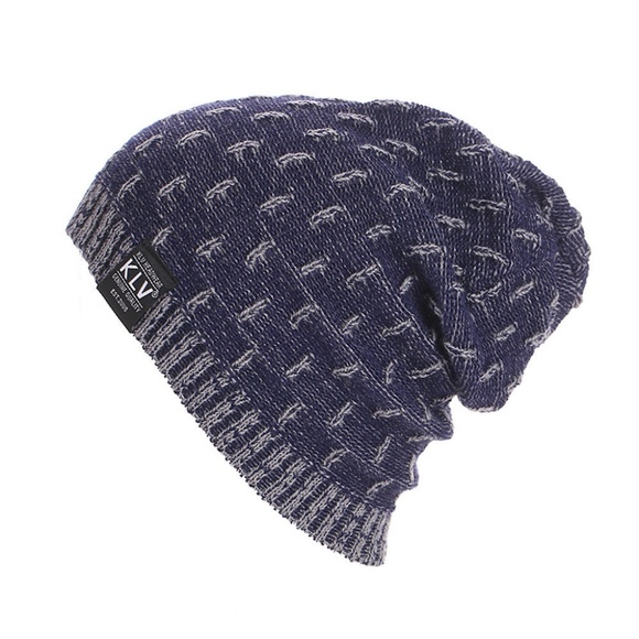 Other - Blue Soft Knitted Lightweight Wool Slouchy Beanie